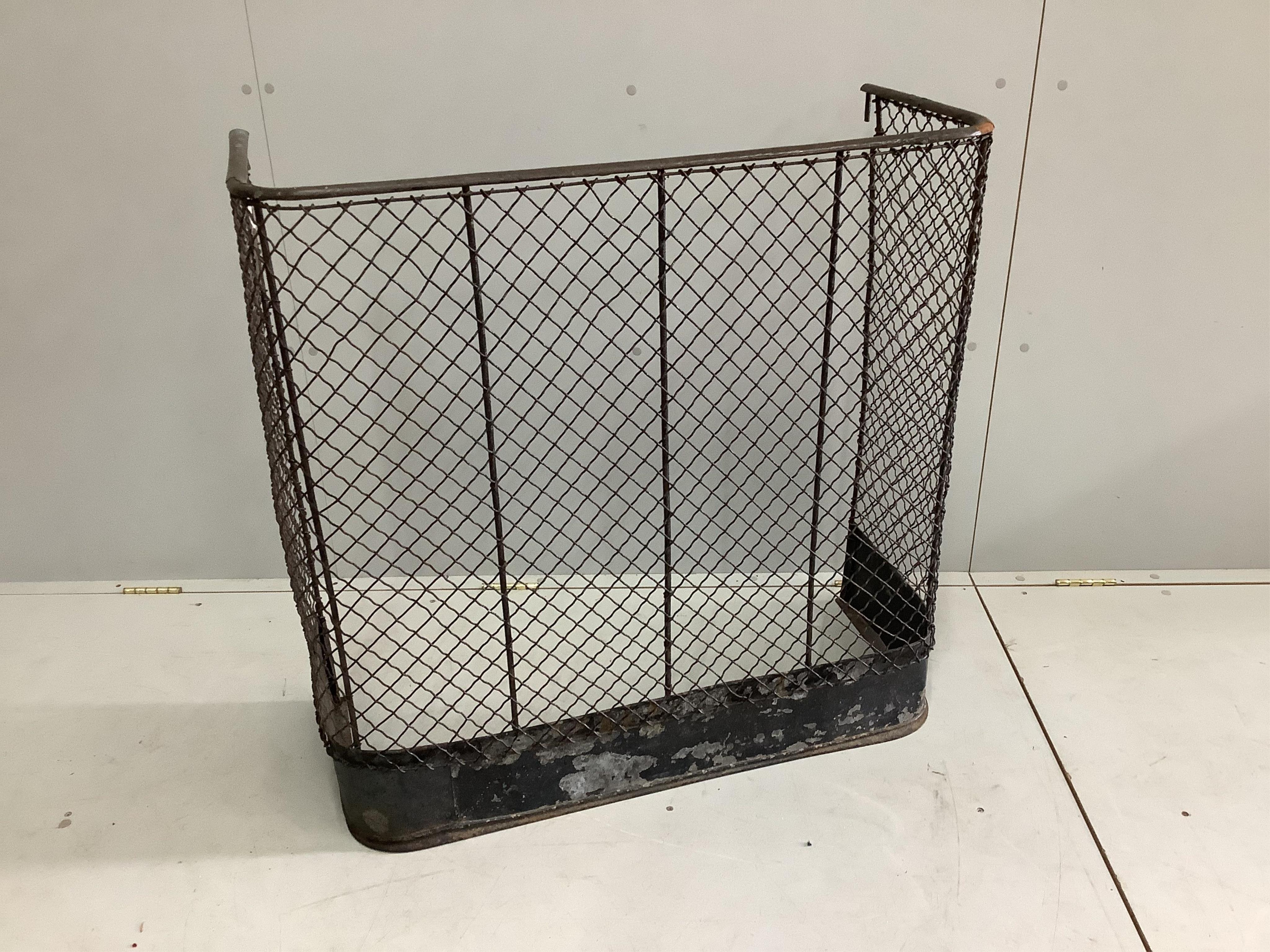 A Victorian spark guard, width 91cm, height 37cm. Condition - fair